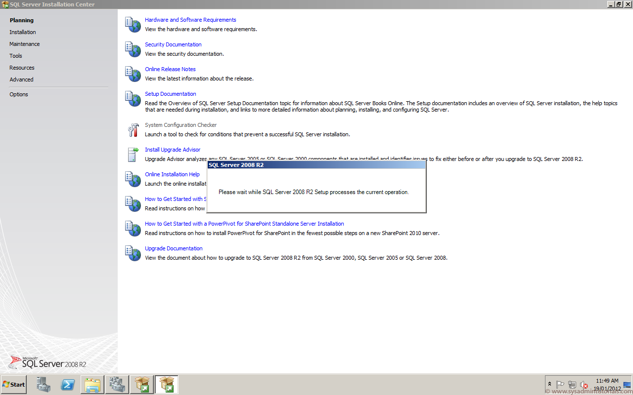 Microsoft SQL Server 2008 R2 Cluster Setup